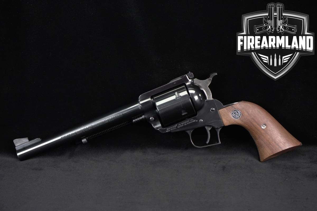 1980s Ruger New Model Super Blackhawk 44 Rem Mag 7.5" DRAGOON SQUARE-BACK