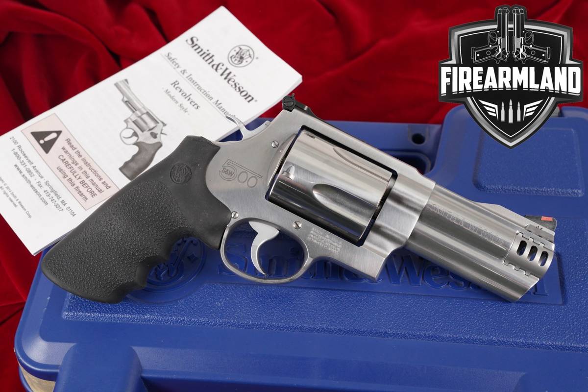 Smith & Wesson Model S&W500 500 S&W Magnum Satin Stainless COMP +ORIG CASE