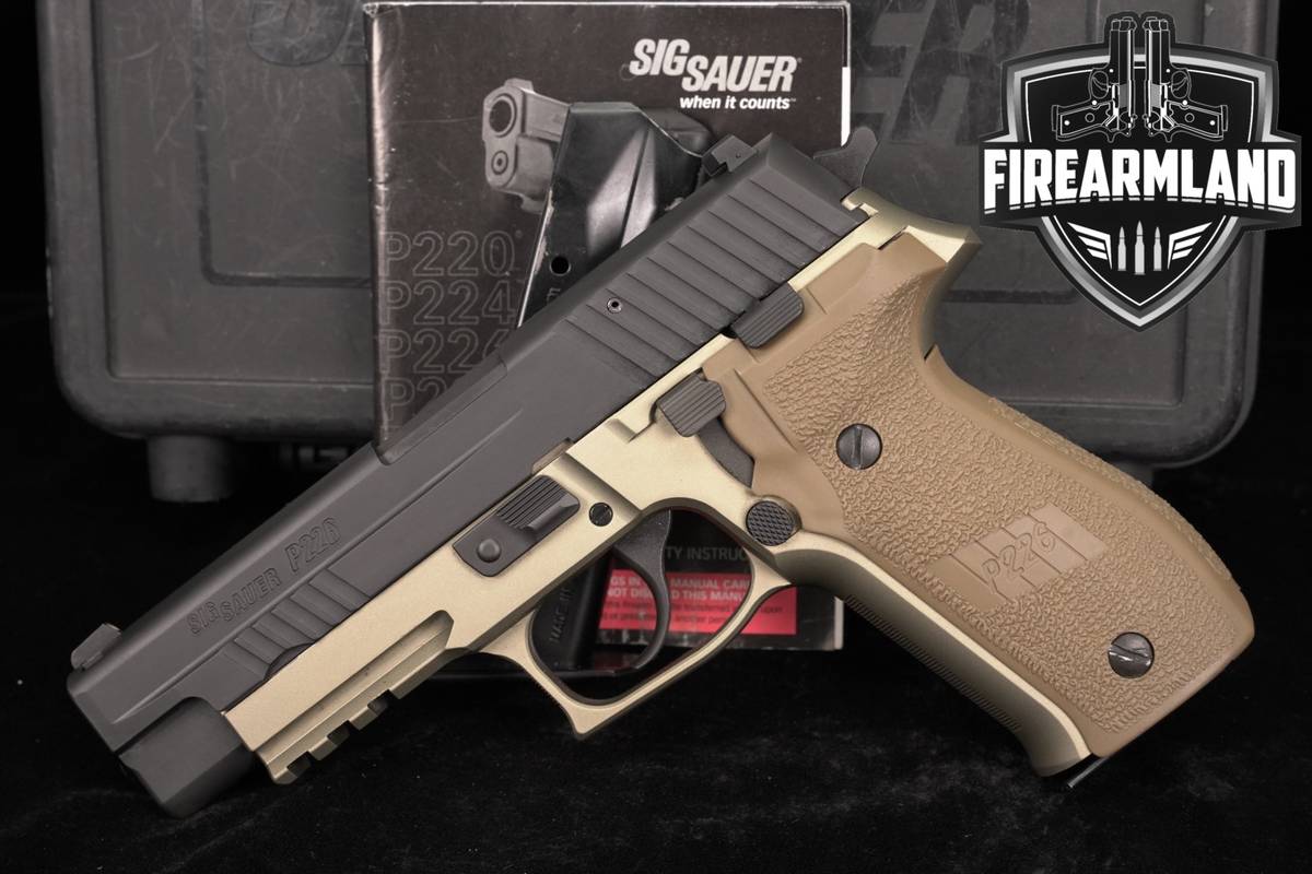 Sig Sauer P226 Combat 9mm Two-Tone Black & FDE P 226 +2 MAGS, ORIG CASE