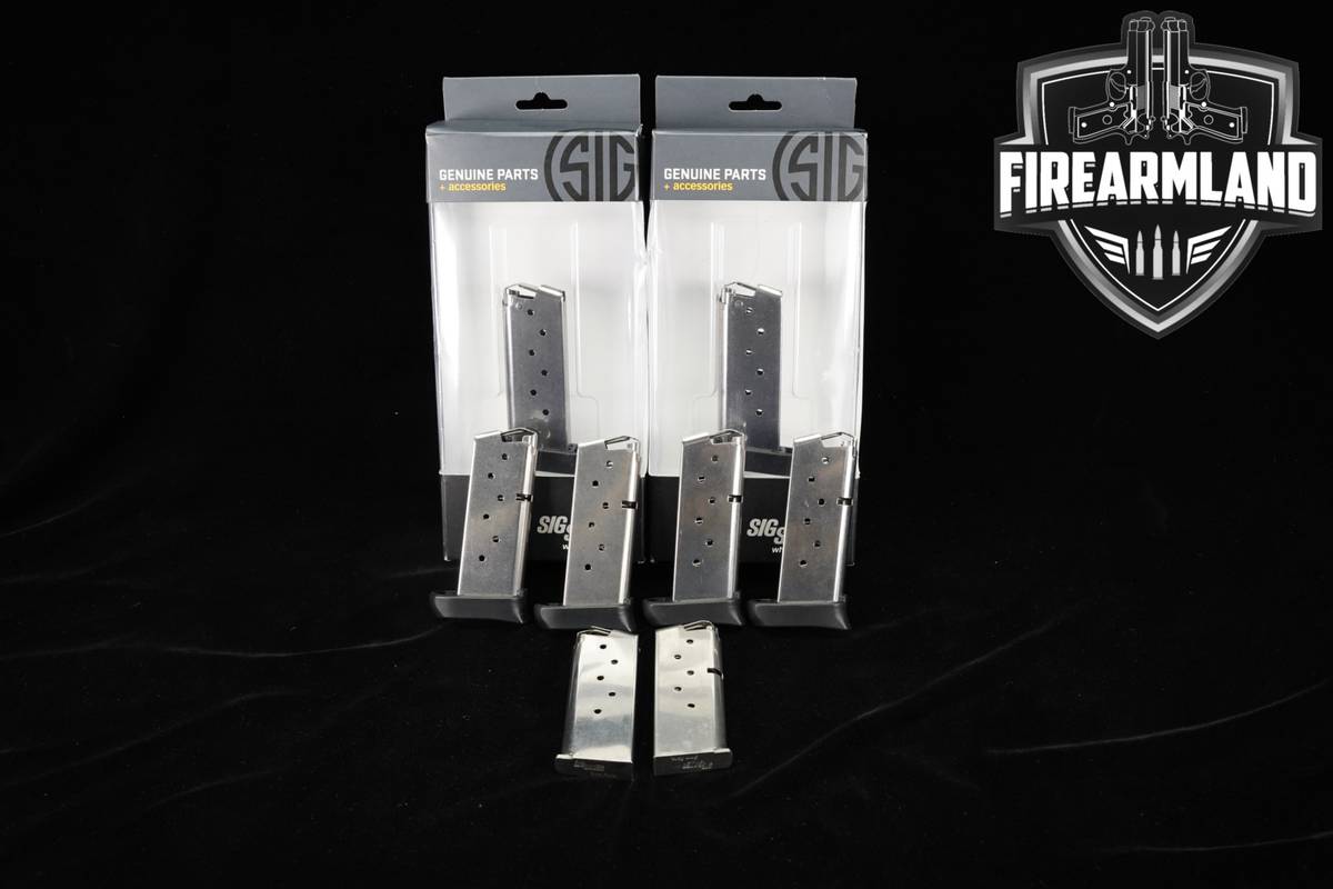Sig Sauer EIGHT (8) P938 7 & 6 Round Magazines 9mm Luger P-938 Mags