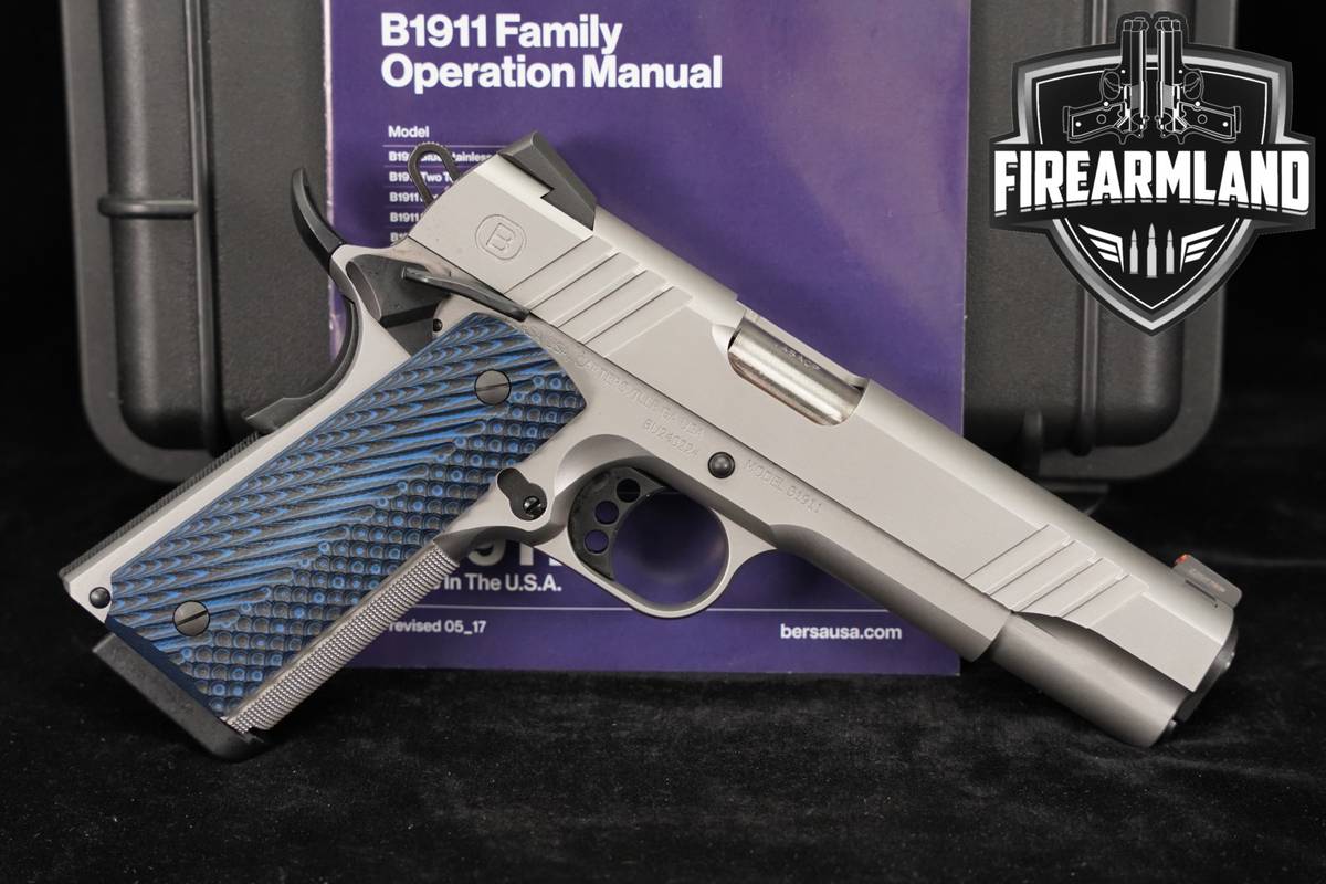 Bersa B1911 Blue Stainless 45 ACP B-1911 5" Series 70 +ORIG BOX