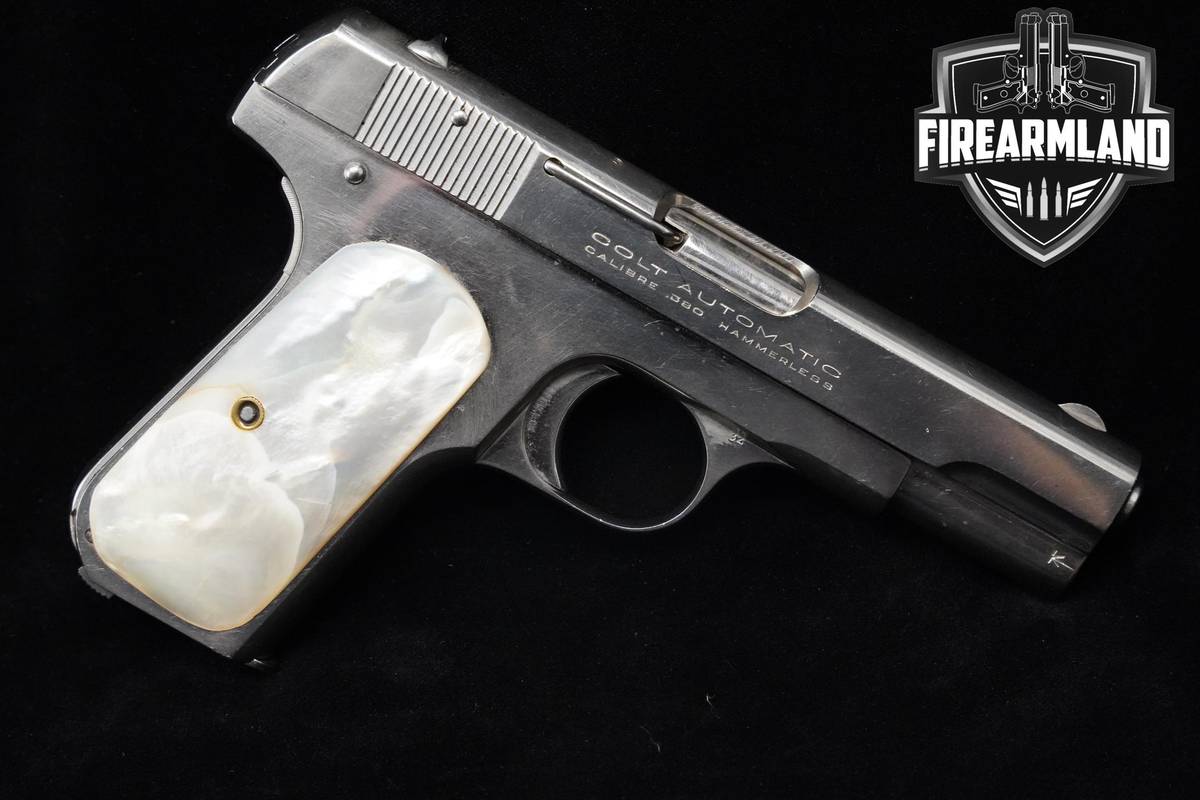 RARE 1926 Colt Model 1908 Pocket Hammerless Nickel Type III 380 ACP Colt