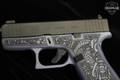 Glock 43X Slimline Custom Crushed Orchid Elephant Engraved 9mm Luger Purple in Excellent Condition Image 4