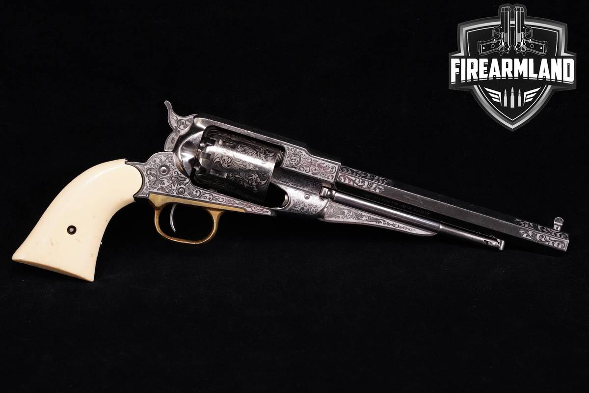 F.lli Pietta Model 1858 Remington New Army Texas Nickel .44-Cal 8" +OG BOX