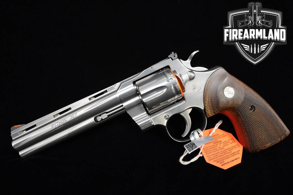 NIB! Colt Python 357 Magnum 6" Stainless Steel Colt VENT RIB +ORIG CASE