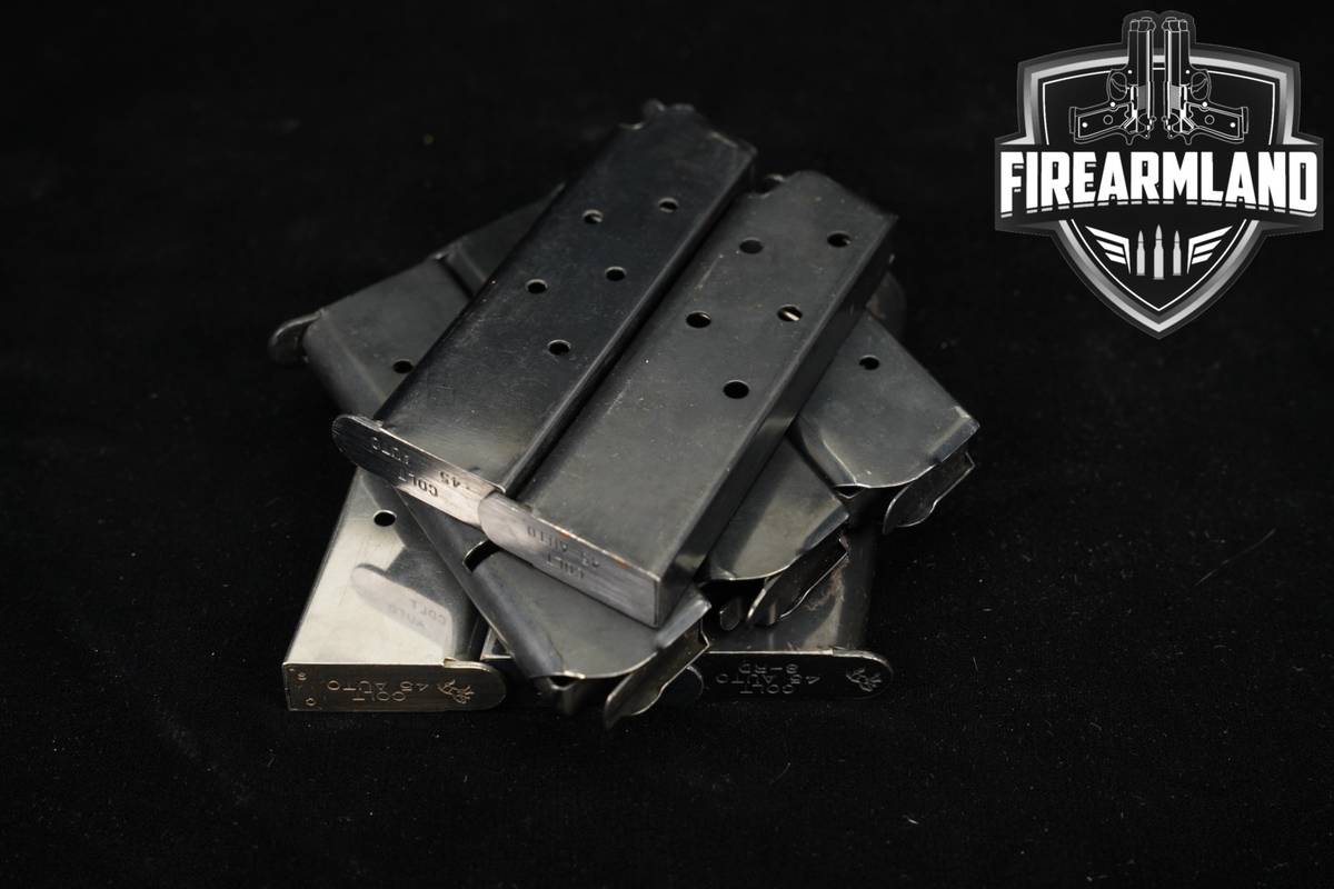 EIGHT (8) Colt 1911 7-Round Magazines .45 ACP Mags