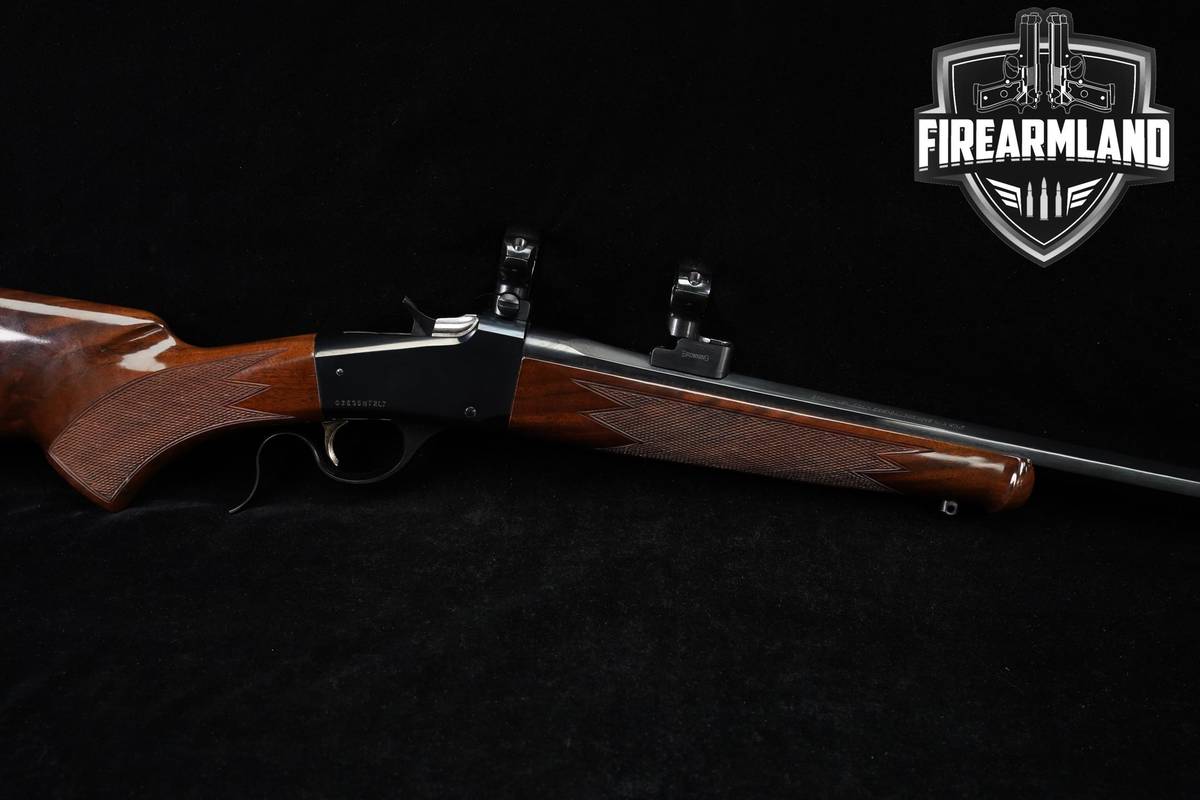1996 Browning Model 1885 Low Wall 243 Win 24" Blued Octagonal & Walnut