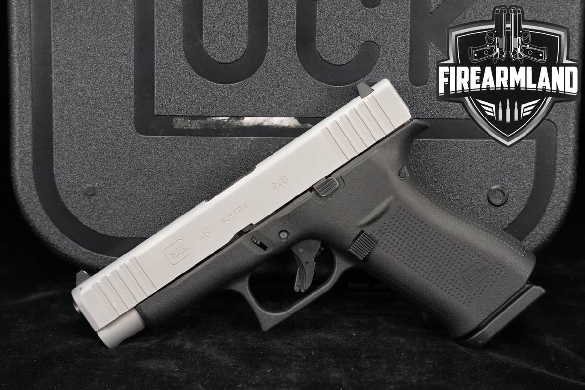 Glock 48 G48 9mm 4.17" Two-Tone Silver & Black +ORIG CASE