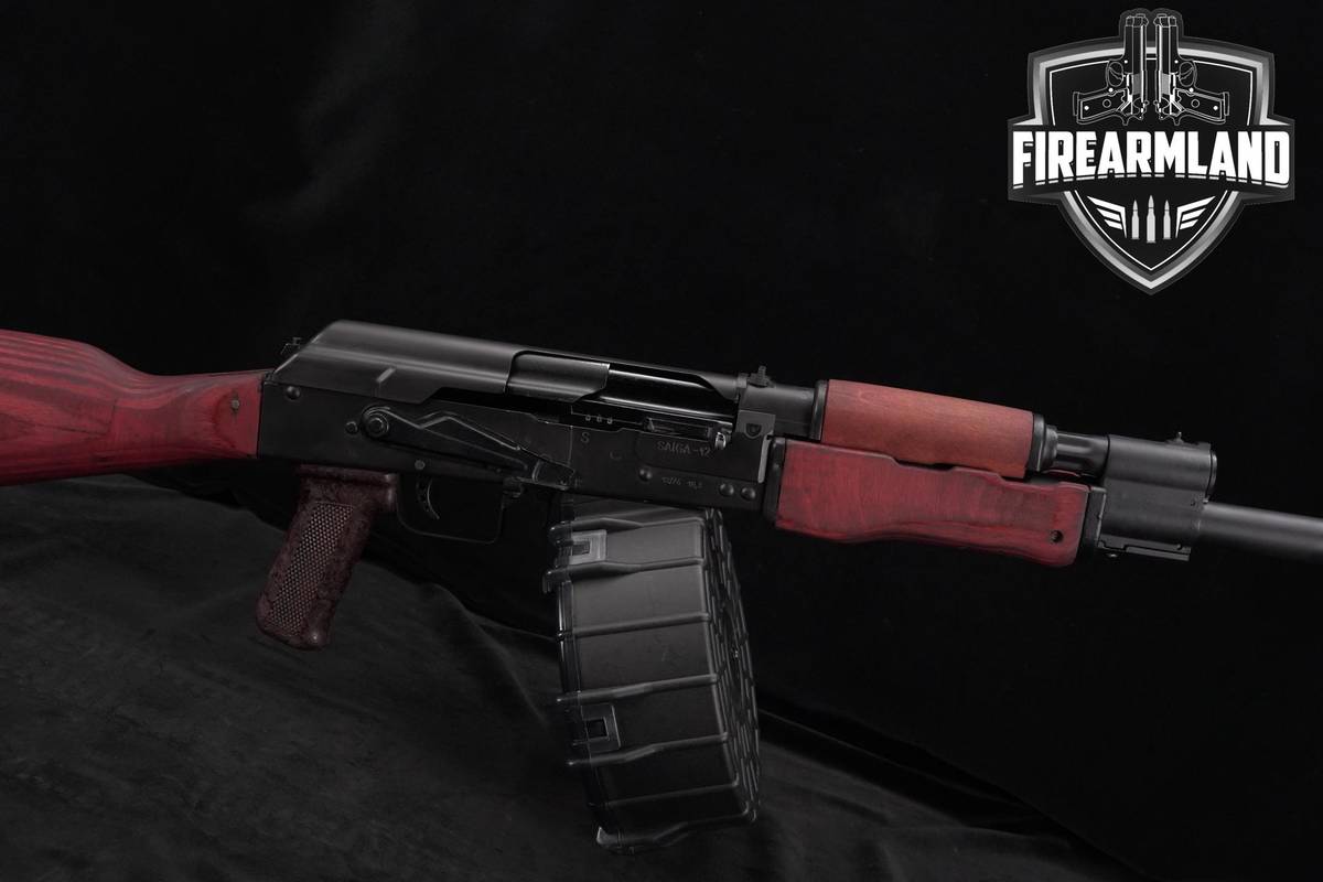RUSSIAN! Izhmash Saiga-12 IZ-109 19" Black & Red Laminate +6 MAGS
