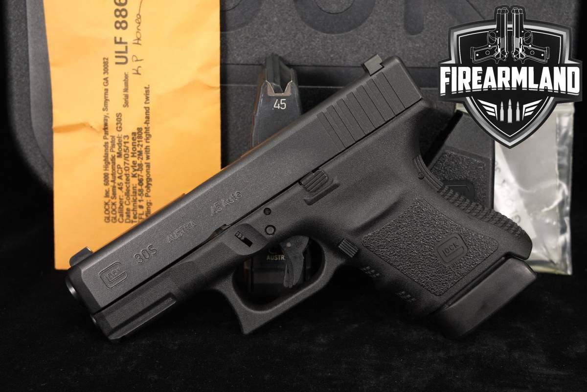 Glock 30S Gen3 SF G30S Gen 3 45 ACP 3.78" +2 MAGS, ORIG CASE