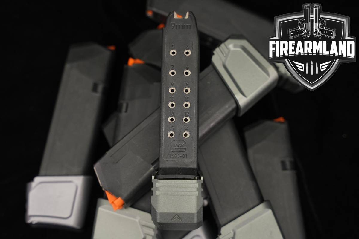 NINE (9) Glock 19 G19 Extended Magazines 9mm Luger Mags