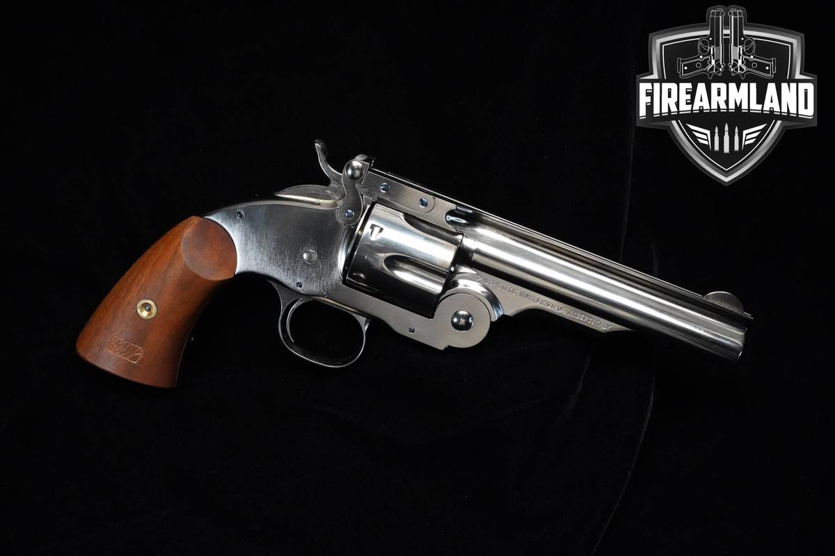 A Uberti Schofield 45 Colt 5" Stainless Steel A-Uberti Schofield +ORIG BOX