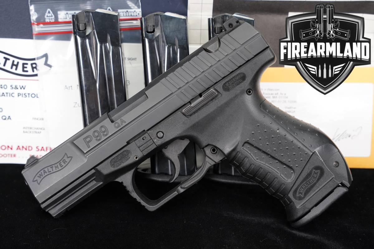 Walther P99 QA 9mm P99QA +4 MAGS & ORIG CASE