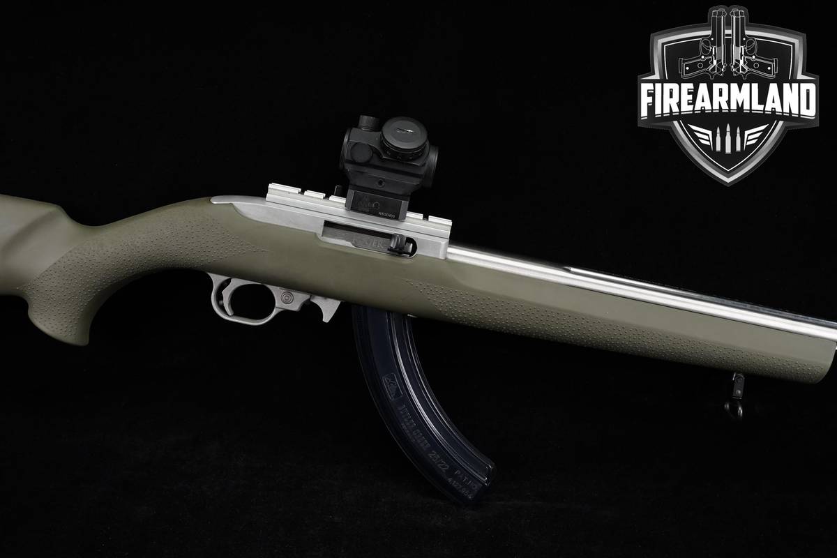 1993 Ruger Model 10/22 Carbine 22LR 18" Stainless & OD Green Rifle +2 MAGS