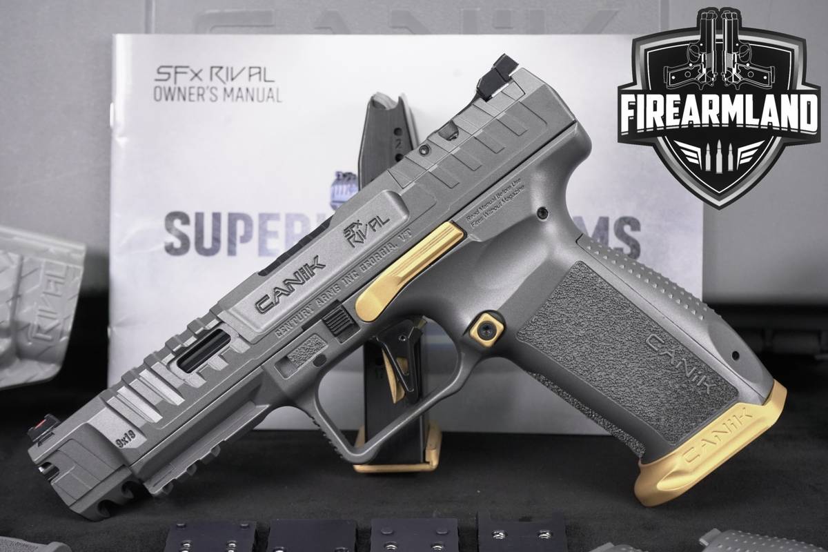Canik SFx Rival 9mm Optics-Ready 5" Gold-Tone Controls +2 MAGS & ORIG CASE