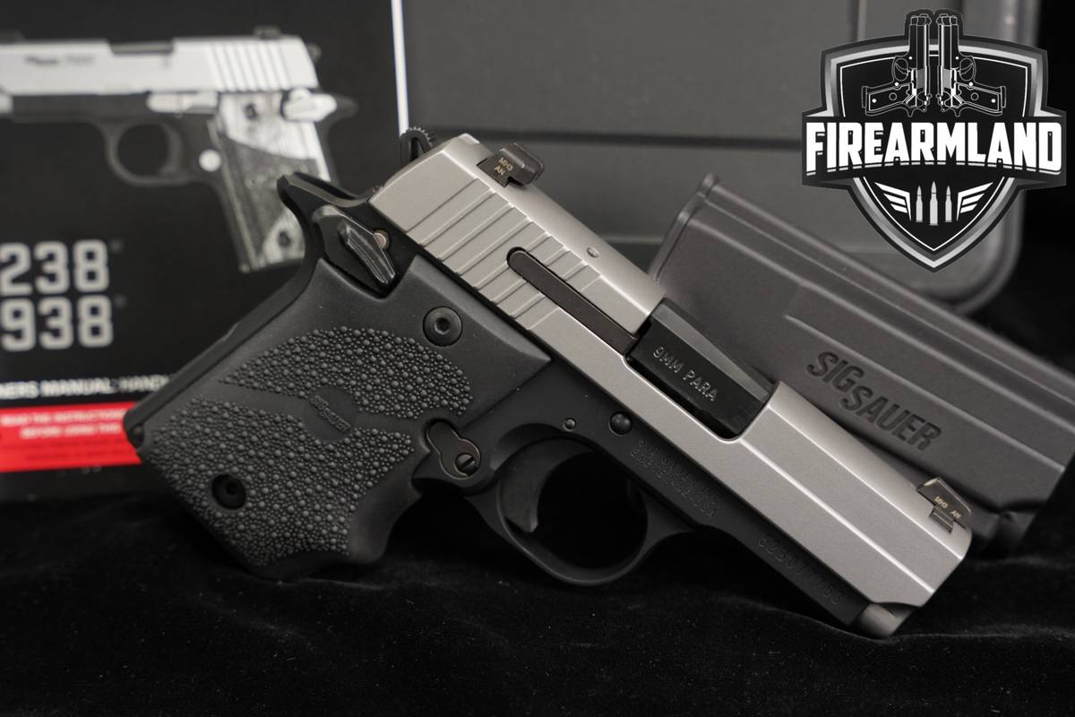 Sig Sauer P938 Two-Tone 9mm P 938 +ORIG CASE & HOLSTER