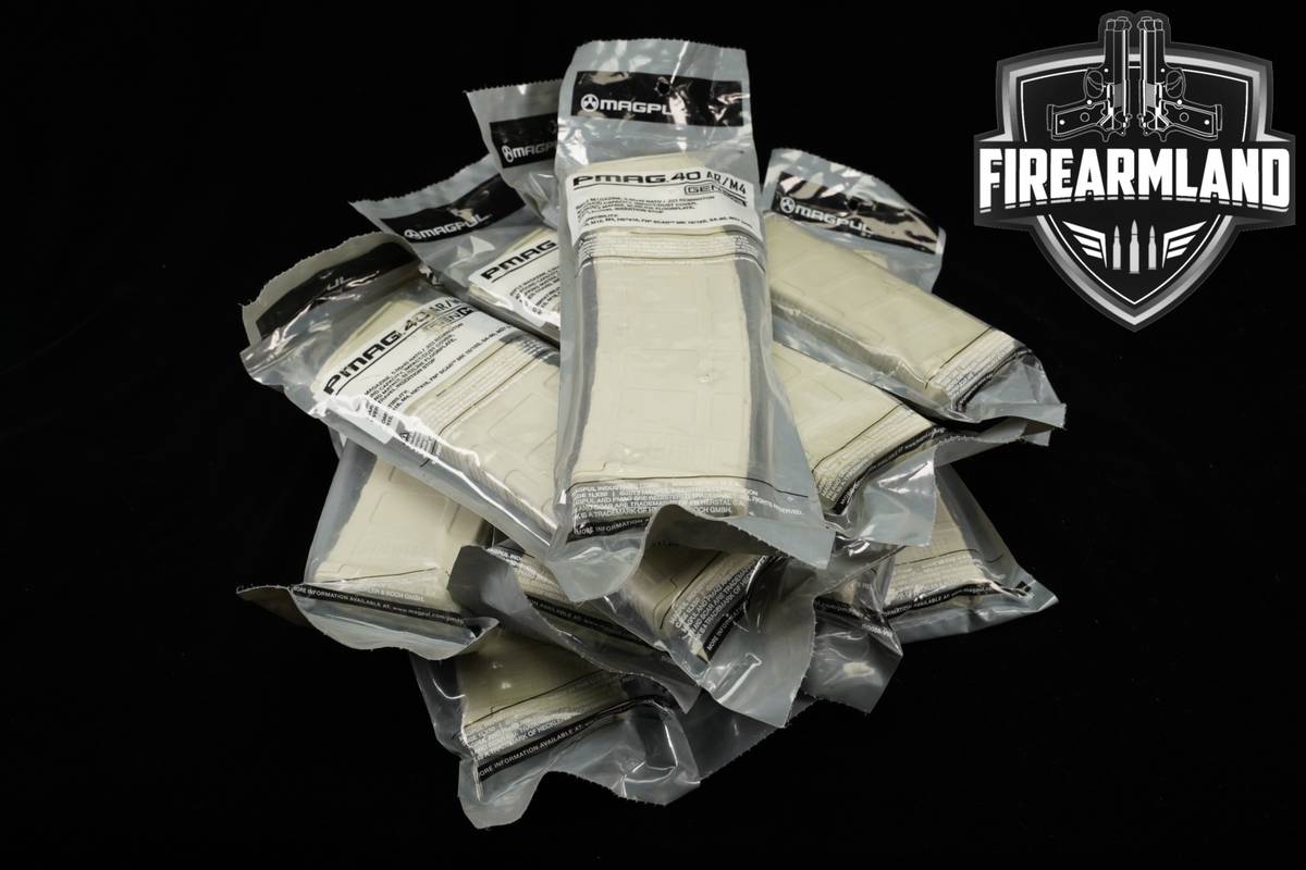 Magpul TEN (10) PMAG AR-15 White 40 Round Magazines 5.56mm NATO AR15 Mags
