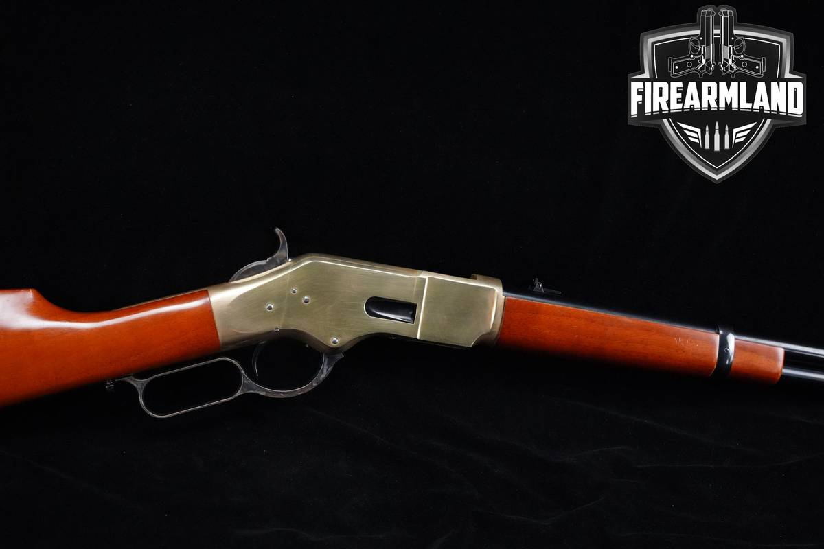 A Uberti Model 1866 Winchester Yellowboy Saddle-Ring Carbine 45-Colt 19"