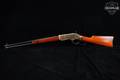 A. Uberti Model 1866 Yellowboy Saddle-Ring Carbine .45 Colt Brass & Walnut in Good Condition Image 2