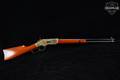 A. Uberti Model 1866 Yellowboy Saddle-Ring Carbine .45 Colt Brass & Walnut in Good Condition Image 3