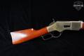 A. Uberti Model 1866 Yellowboy Saddle-Ring Carbine .45 Colt Brass & Walnut in Good Condition Image 4