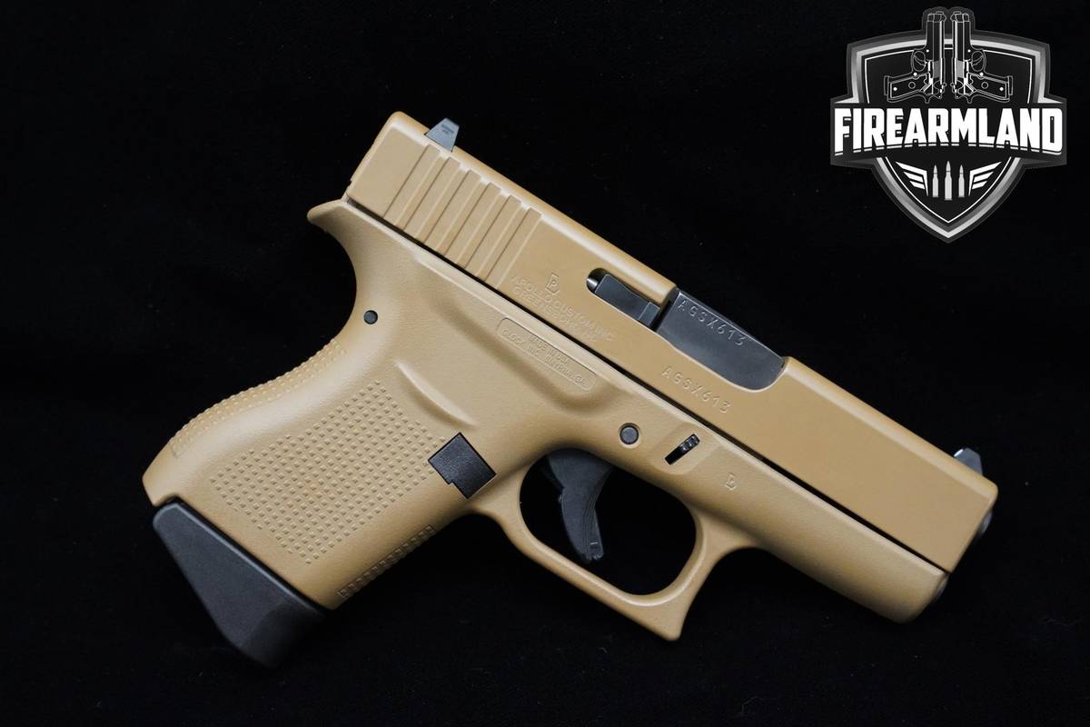 Glock 43 Apollo Custom 9mm FDE Glock G43 Slimline +2 MAGS & ORIG CASE CCW