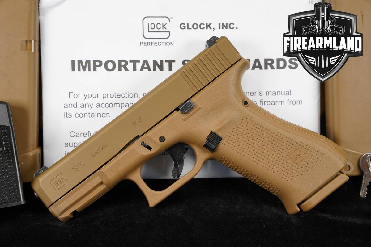 Glock 19X 9mm 4.02" Coyote G19-X Crossover G19X +3 MAGS & ORIG CASE