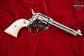1989 Colt Single Action Army Third Generation .44-40 Win. Bright Nickel in Good Condition Image 3