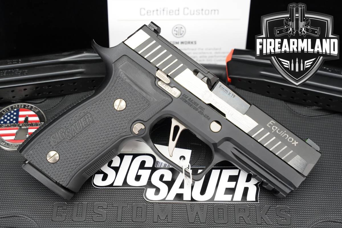 Sig Sauer P320 AXG EQUINOX Custom Works 9mm 3.9" P 320 +3 MAGS & ORIG CASE