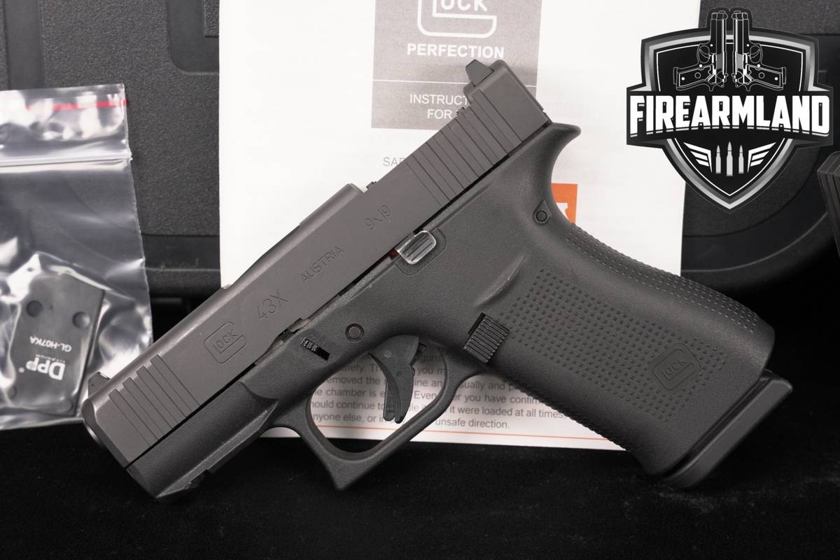 Glock 43X MOS G43X 9mm 3.41 +ORIG CASE & HOLSTER