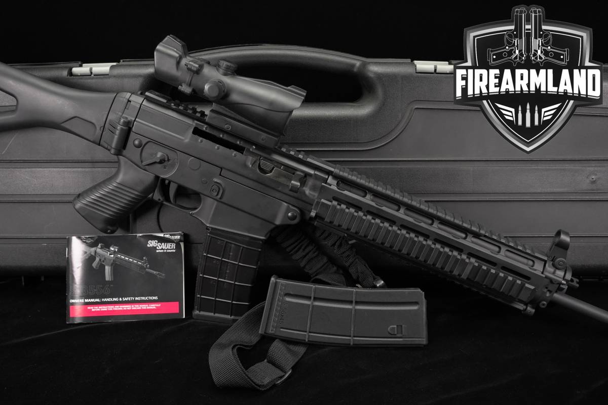 RANGE READY Sig Sauer 556 SWAT 5.56 NATO 16" +2 MAGS, ORIG CASE & OPTIC