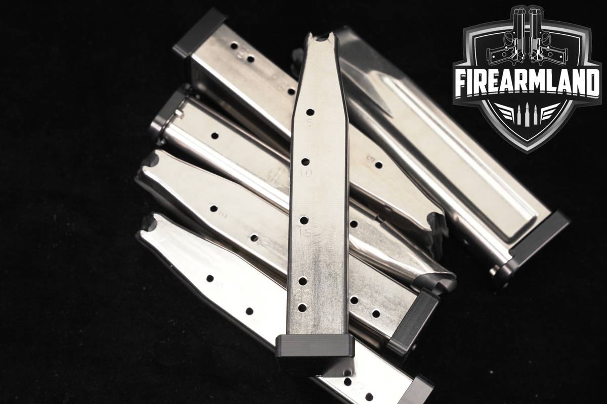 Atlas Gunworks SIX (6) 2011 DS 1911 21 Round Magazines 9mm Luger Mags