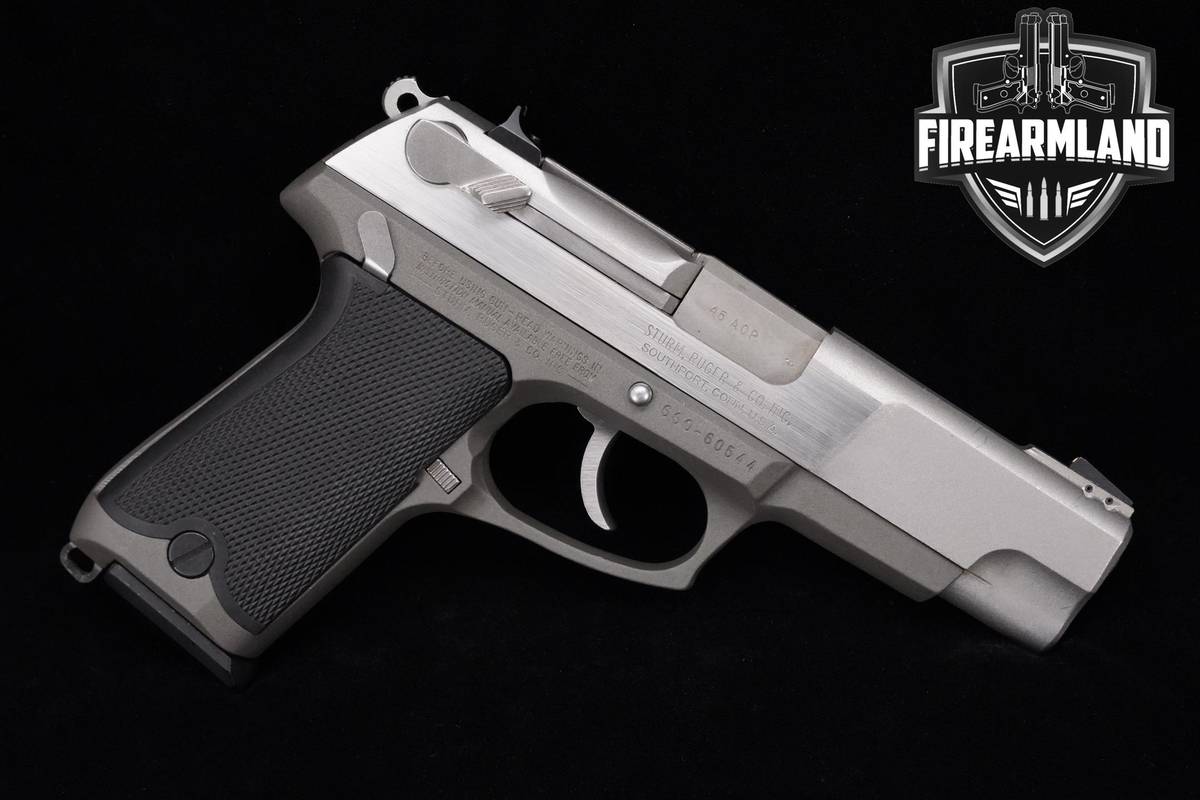 WORKHORSE 1993 Ruger P90 45-ACP Stainless Ruger-P90 P-90 4-MAGS & OG-CASE