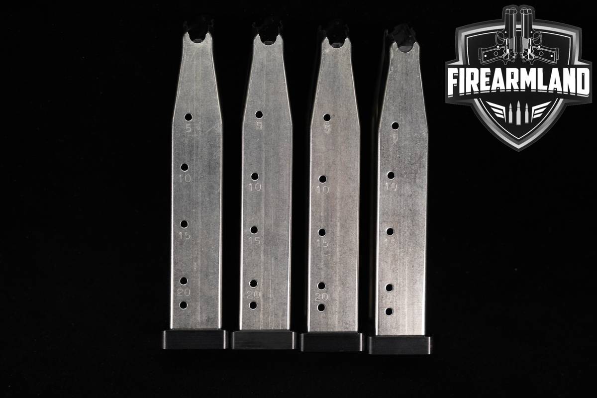 Atlas Gunworks FOUR (4) 2011 DS 1911 21 Round Magazines 9mm Luger Mags