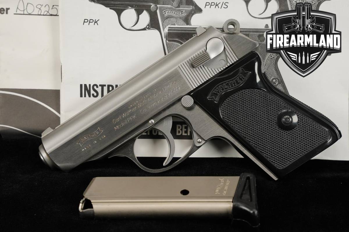 1995 Walther PPK Interarms 380 ACP 3.3" Satin Stainless +ORIG CASE