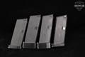 Glock FOUR (4) Glock 43 Magazines with Taran Tactical (TTI) Extended Baseplates 9mm Luger Various Capacities 9mm Luger in Very Good Condition Image 3