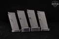Glock FOUR (4) Glock 43 Magazines with Taran Tactical (TTI) Extended Baseplates 9mm Luger Various Capacities 9mm Luger in Very Good Condition Image 4