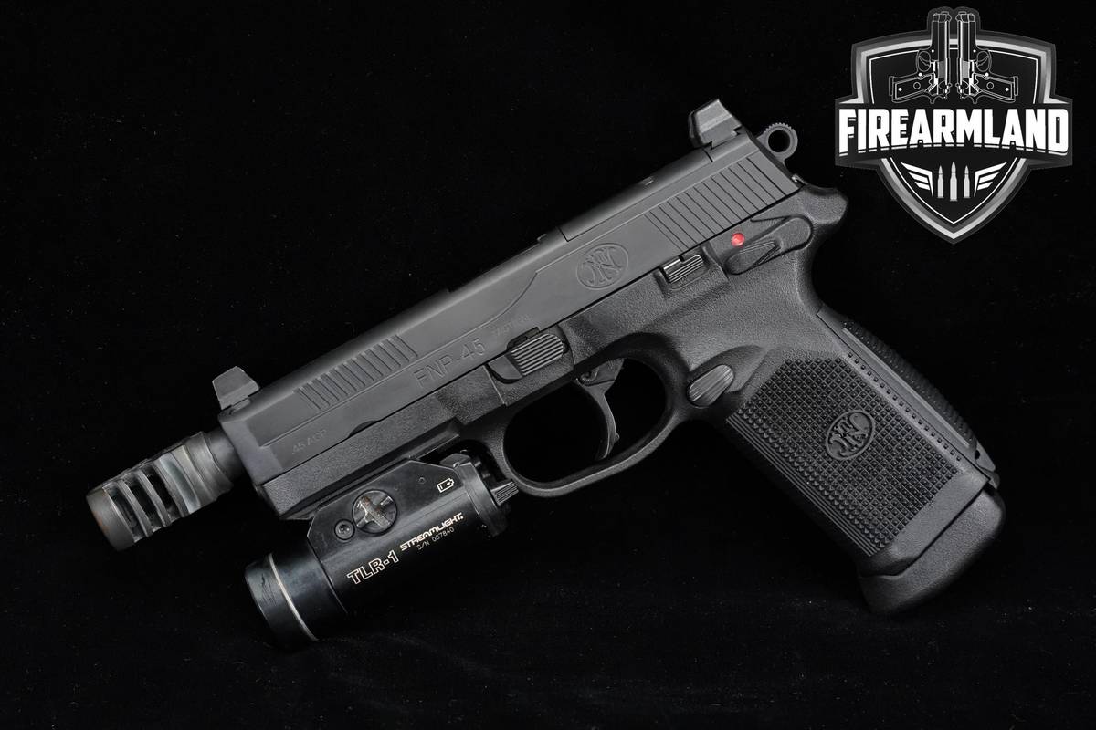 FN FNH FNP-45 Tactical 45ACP 5" 45T DA/SA +3 MAGS, ORIG CASE & STREAMLIGHT