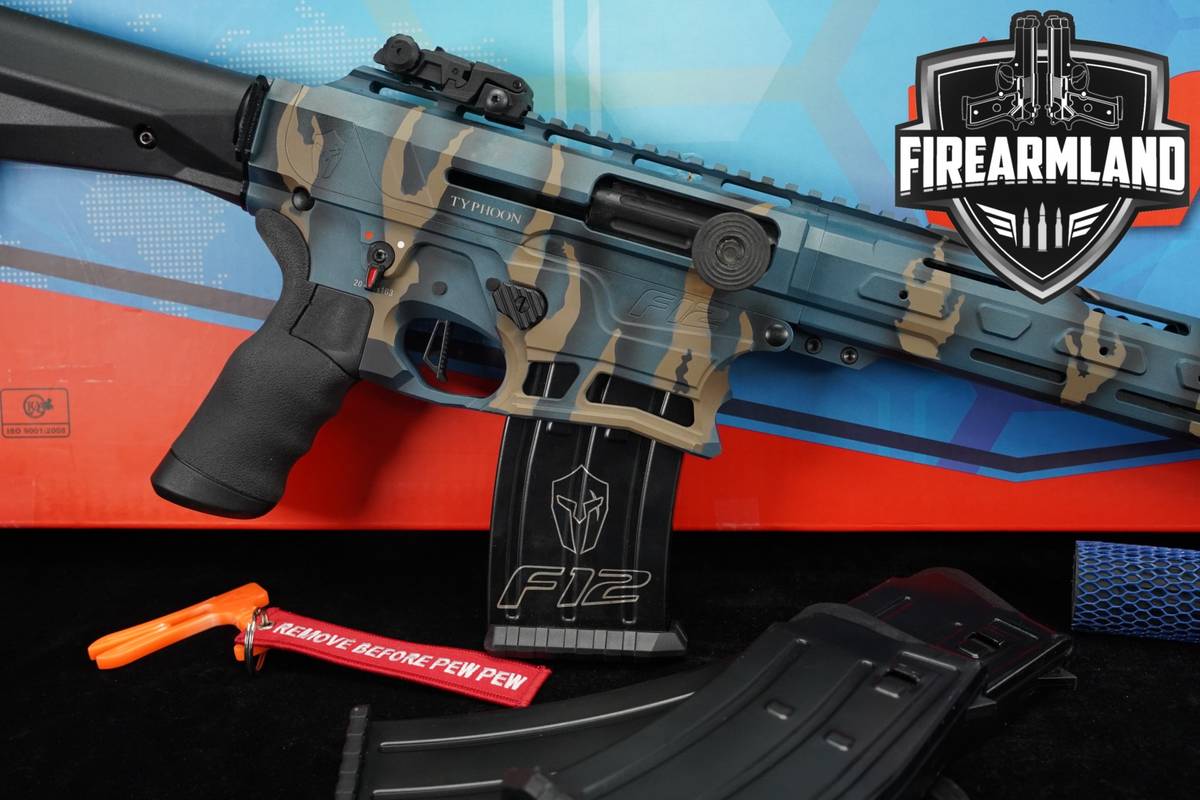 Typhoon Defense F12 Sport F 12-Gauge 20" BLUECOTE CAMO +4 MAGS & ORIG BOX