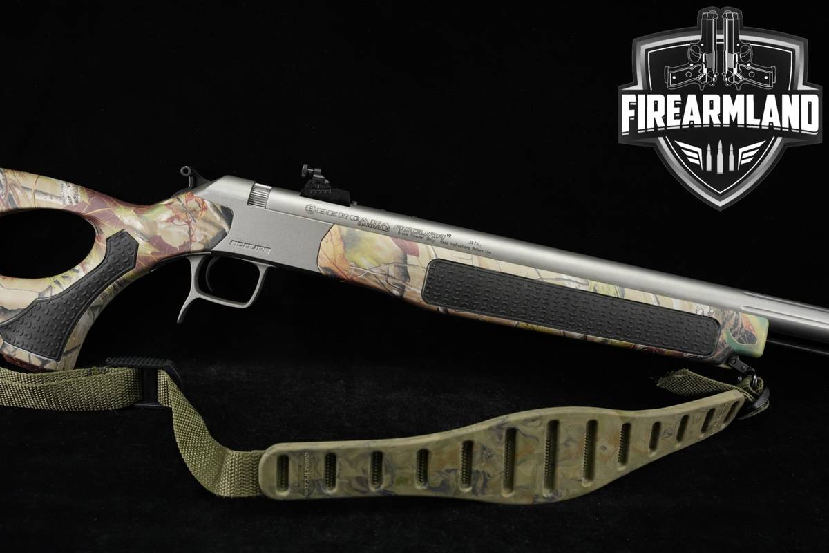 CVA Accura V2 TH Thumbhole 50 Caliber 27" Stainless & Camo BERGARA BARREL