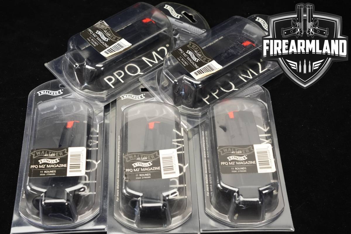 FIVE (5) Walther PPQ M2 11-Round Magazines .40 S&W Mags
