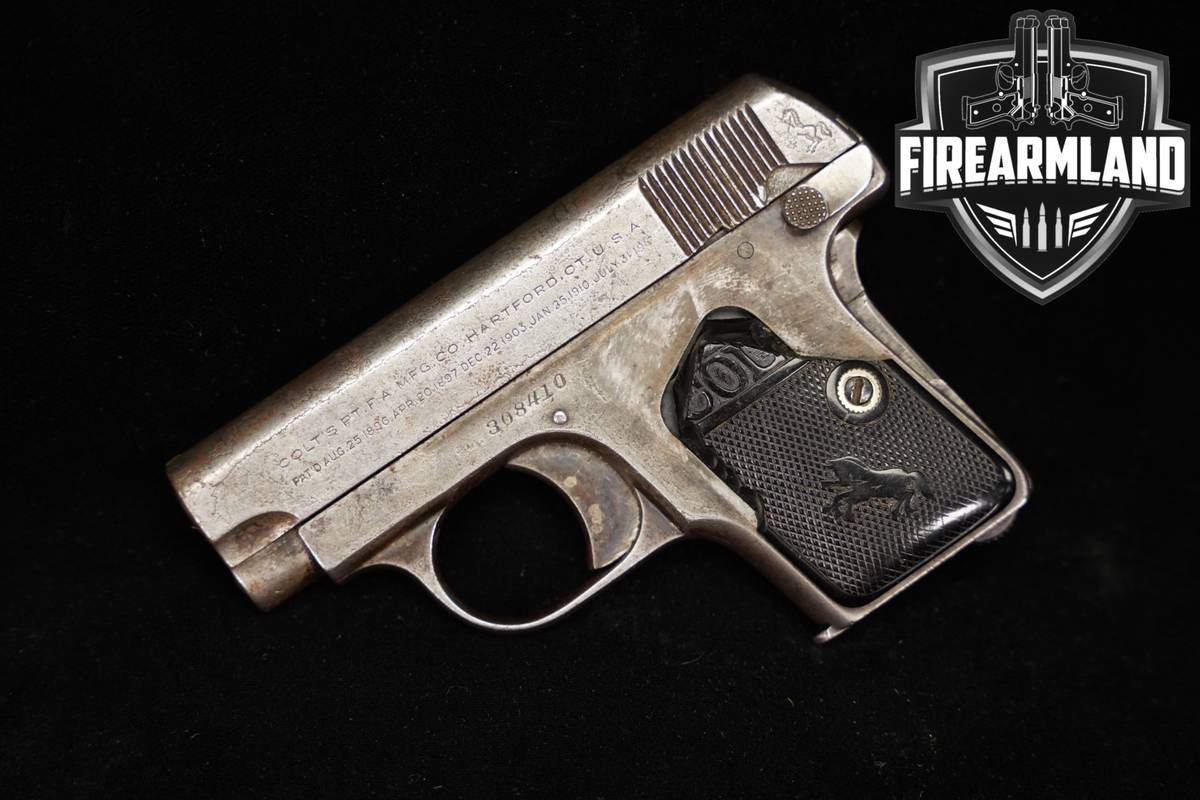 1922 Colt Model 1908 Vest Pocket 25 ACP (6.35Mm) 2" Blued TRIPLE-SAFETY