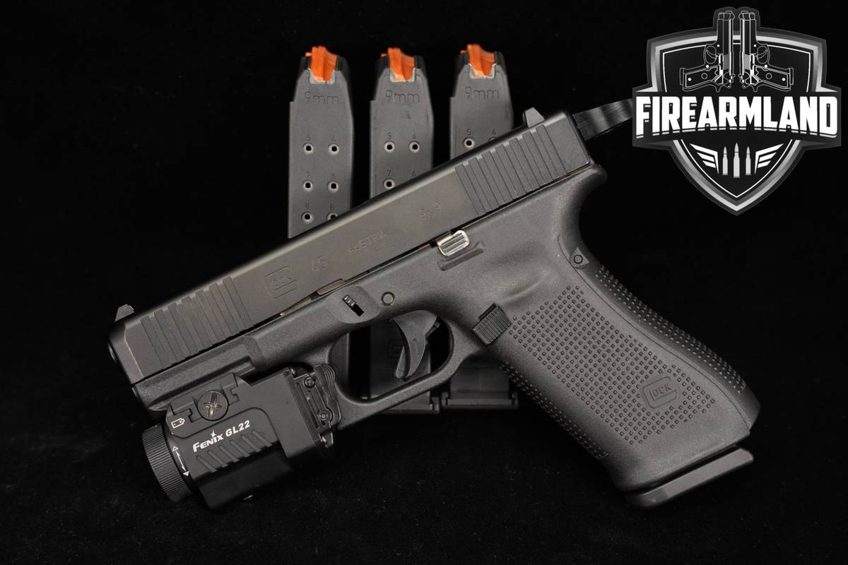 Glock 45 Gen5 G45 Gen 5 9mm 4.02" +4 MAGS, FENIX LIGHT/LASER