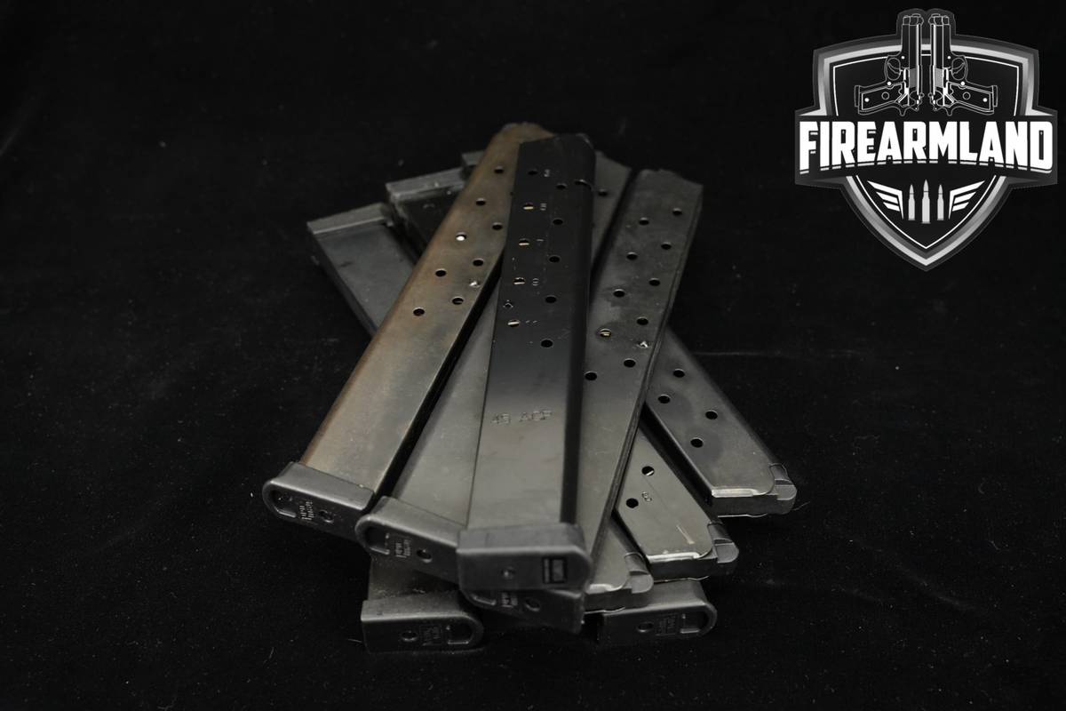 TEN (10) 1911 15-Round Extended Magazines .45 ACP Mags