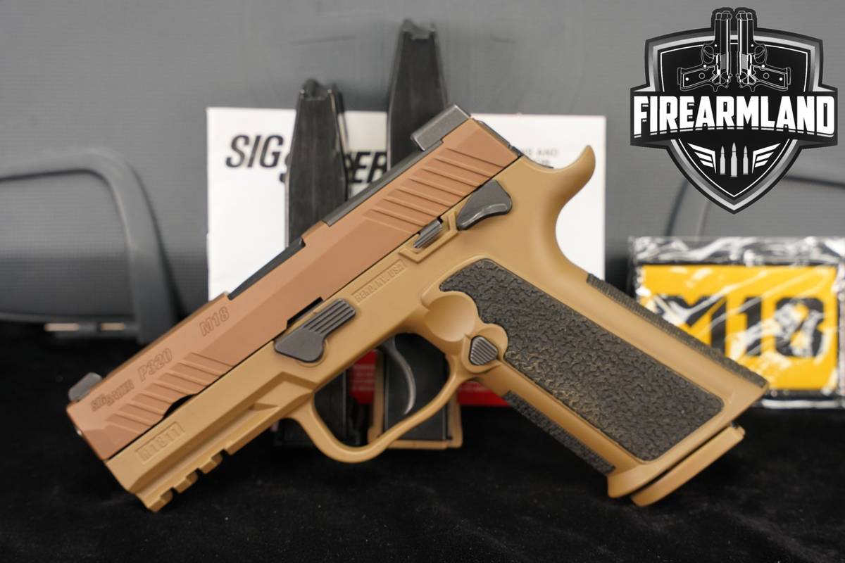 Sig Sauer P320-M18 MS Optics-Ready 9mm Coyote P 320 M 18 +3 MAGS, ORIG CASE