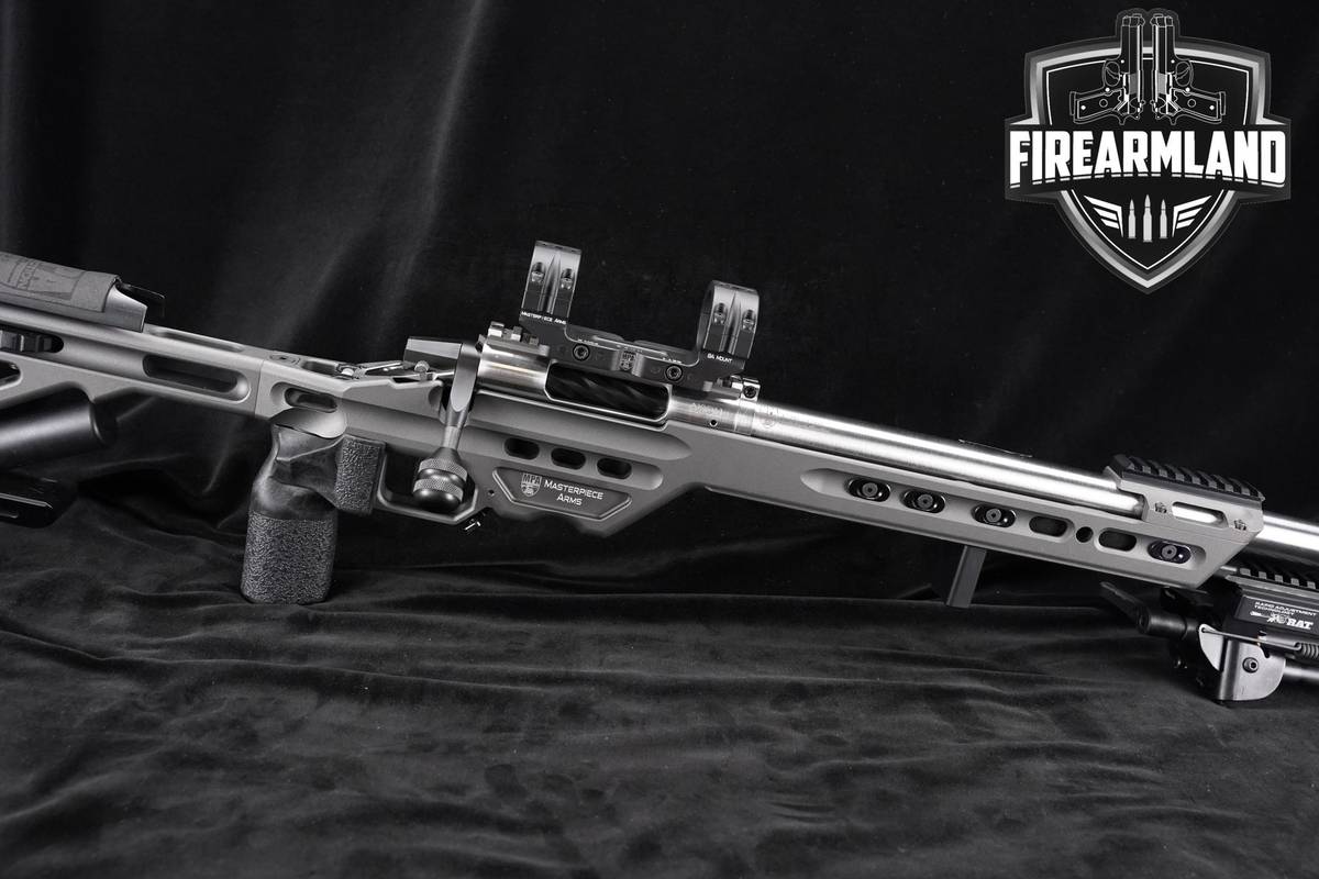 Curtis Custom LLC Axiom Short Action 6.5 PRC 26" Stainless & Grey +2 MAGS