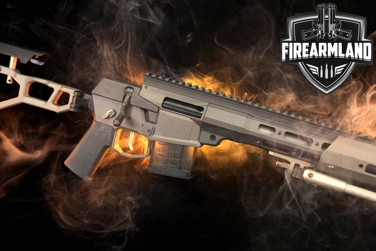 Q Mini FIX SD 300 Blackout 8" Two-Tone Grey & Tan DUAL NFA SBR & SUPPRESSOR
