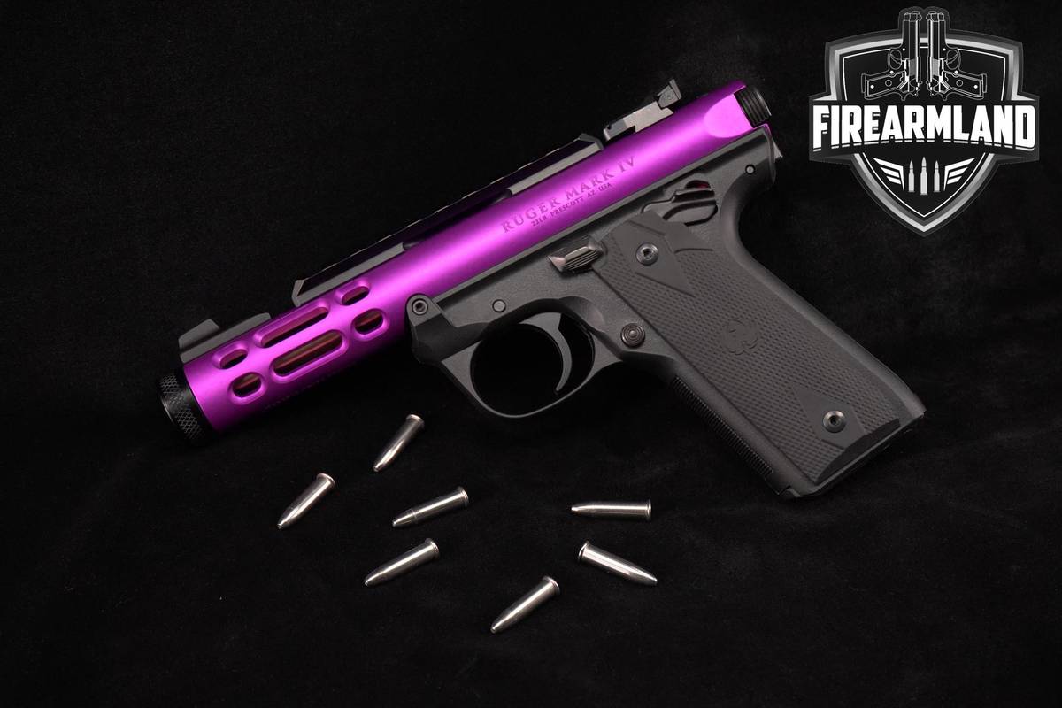 LIPSEY'S! Ruger Mark IV 22/45 Lite Purple 22LR Mk-4 Mark4 +3 MAGS & CASE