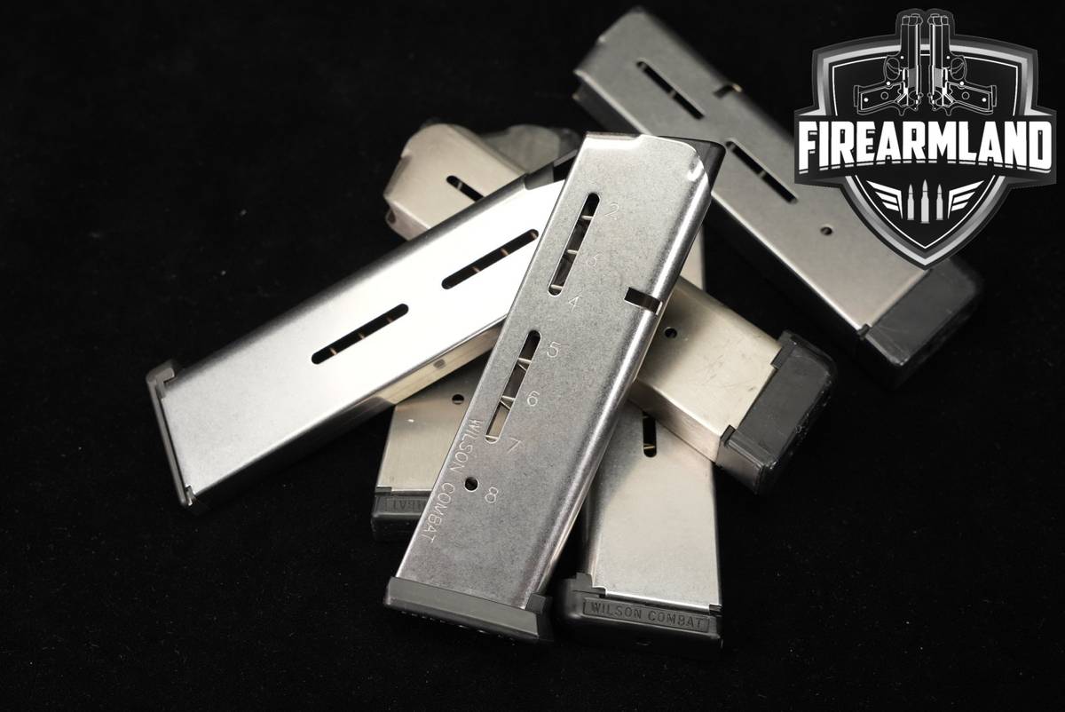 Wilson Combat (WC) SIX (6) 1911 8-Round Magazines .45 ACP Mags