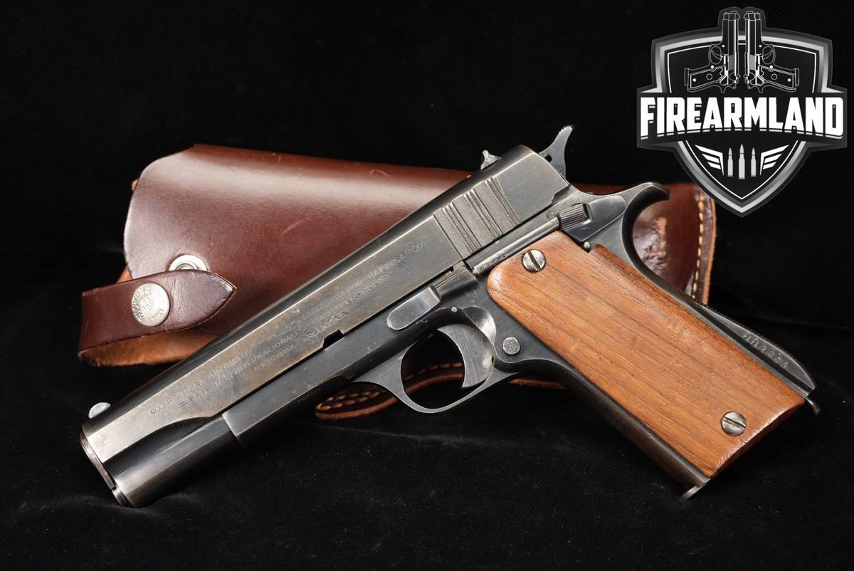 1953 Hafdasa Ballester-Molina 45 ACP 5 Blued ARGENTINE +HOLSTER